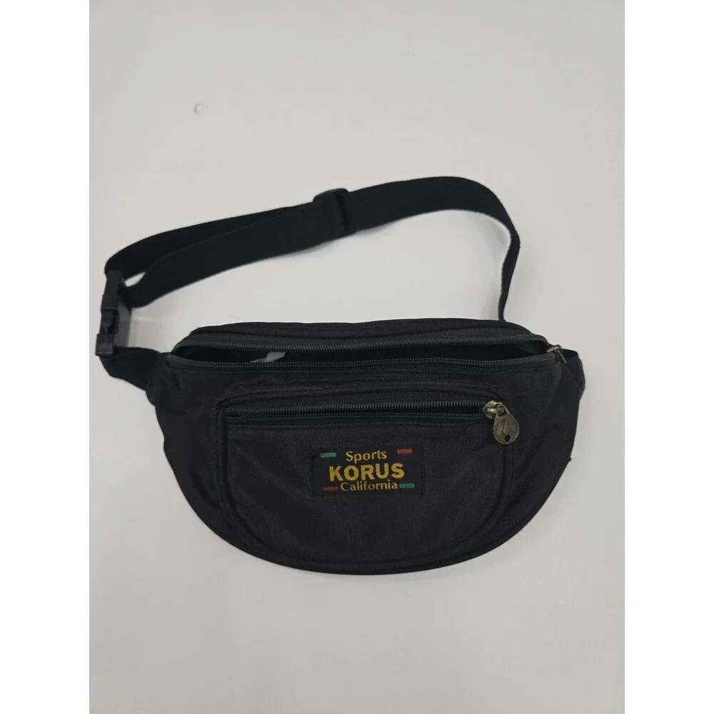 Vintage Sports KORUS California Fanny Pack Black Waist Bag